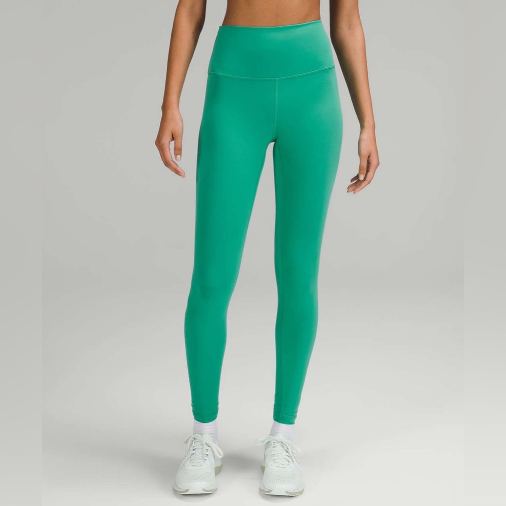 NWT Wunder Train High Rise Leggings 28", Maldives Green, Size 6
